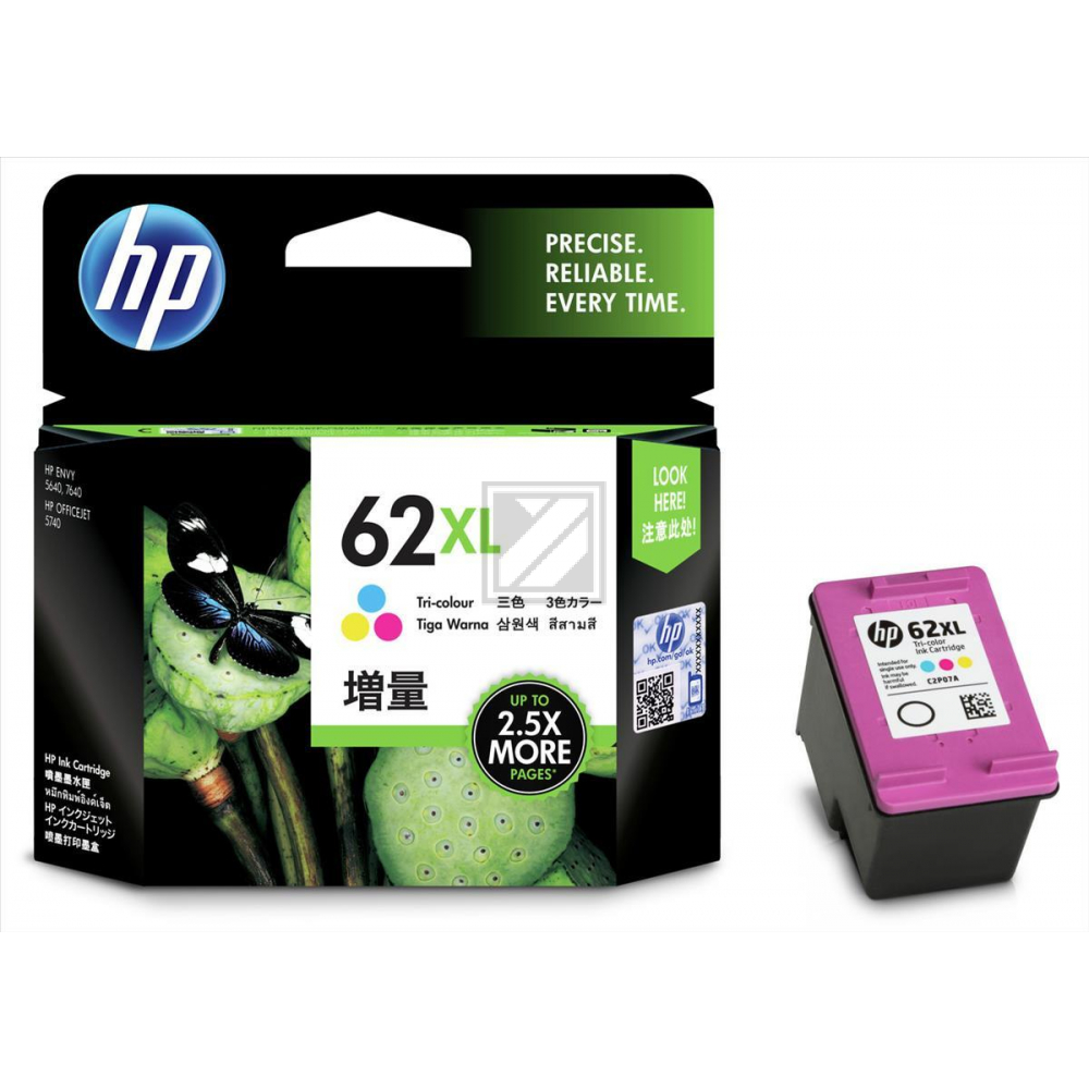 C2P07AE // 62XL / original HP Druckkopfpatrone color / C2P07AE / 415 S.