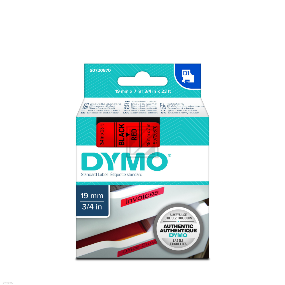 45807 // S0720870 / schwarz / original DYMO DirectLabelEtiketten / 45807