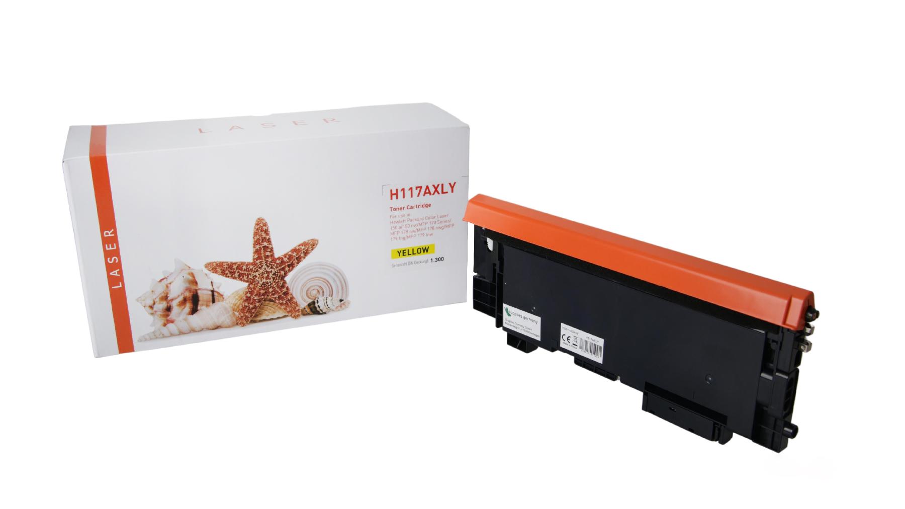 Alternativ Toner Yellow für HP / W2072A / 1.300 Seiten