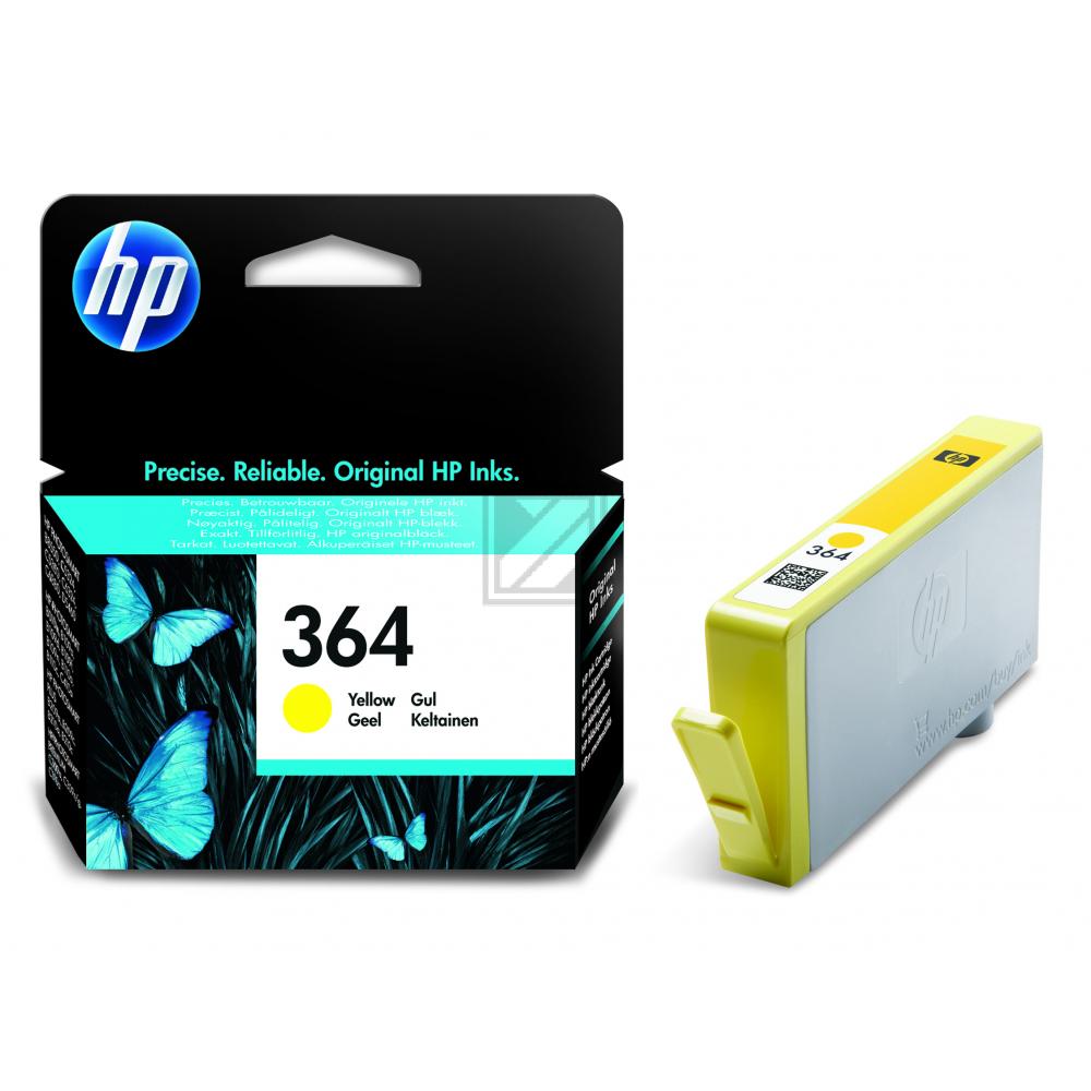 CB320EE // 364 / gelb / original HP Tintenpatrone gelb / CB320EE / 300 S. / 3.50 ml