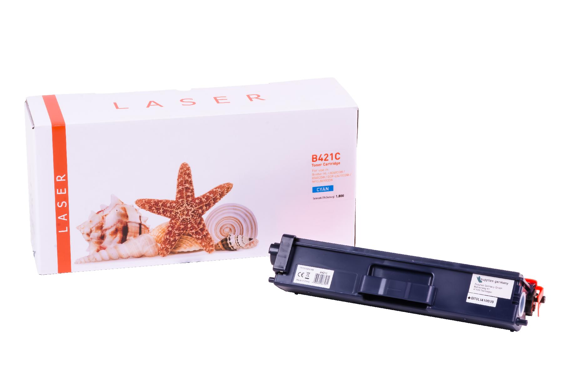 Alternativ Toner Cyan für Brother / TONTN421C  / 1.800 Seiten