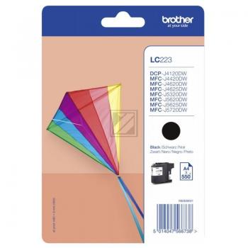 LC223BK / schwarz / original BROTHER Tintenpatrone schwarz / LC223BK / 550 S. / 11.80 ml