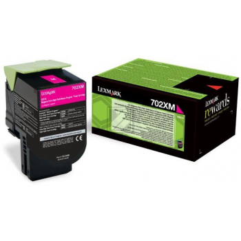70C2XME // 702XM / magenta / original LEXMARK Toner magenta / 70C2XME / 4000 S.