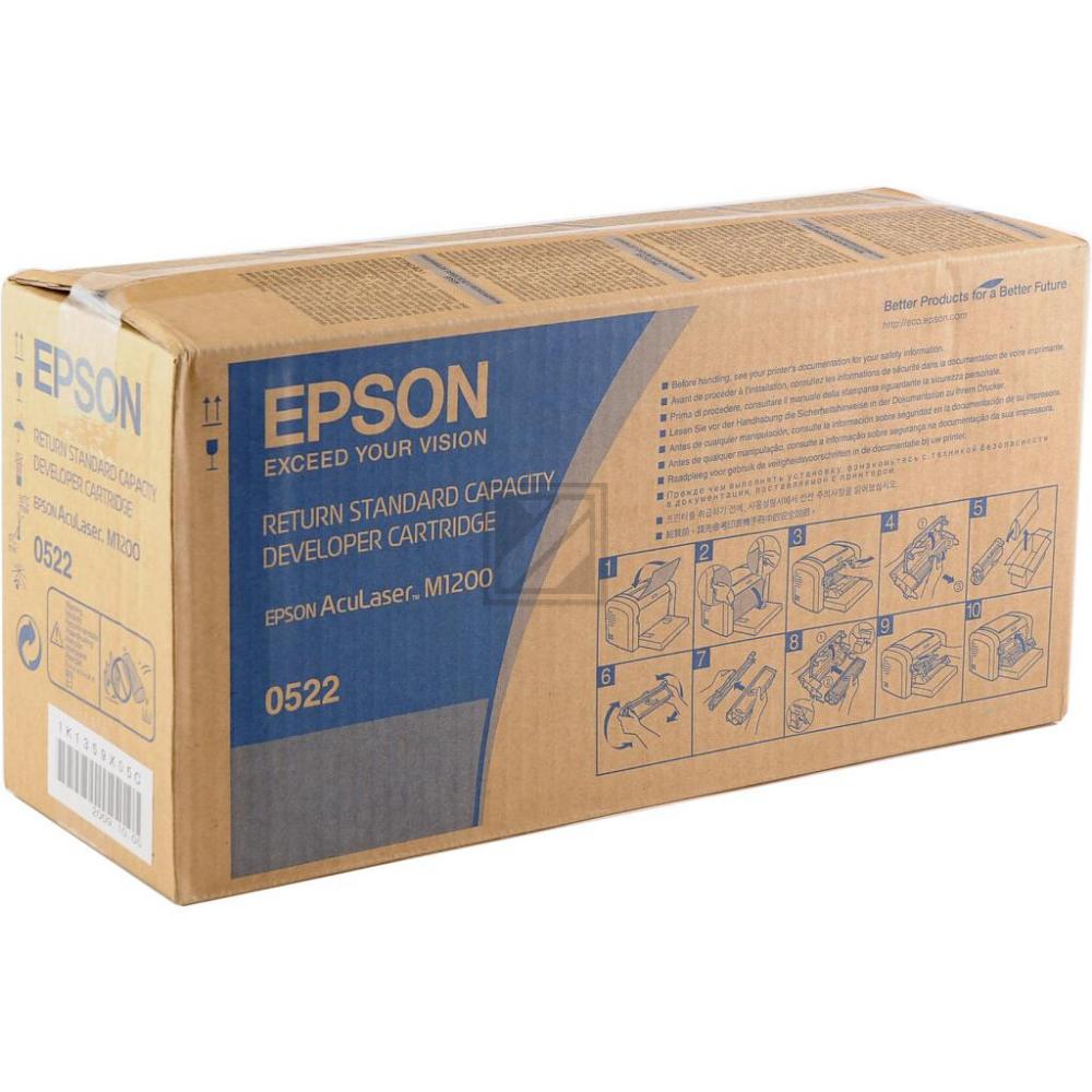 C13S050522 // 0522 / schwarz / original EPSON Toner schwarz / C13S050522 / 1800 S.