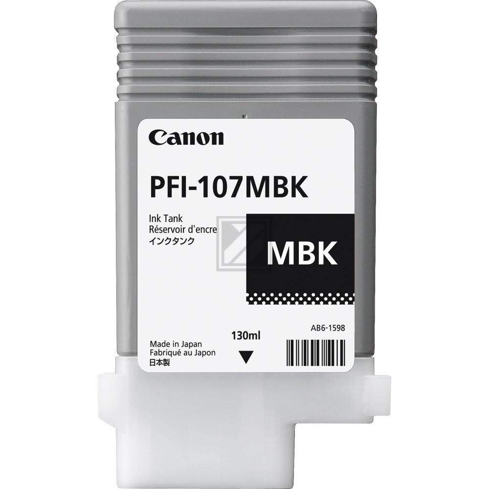 6704B001 // PFI107MBK / schwarz / original CANON Tintenpatrone schwarz matt / 6704B001 / 130.00 ml