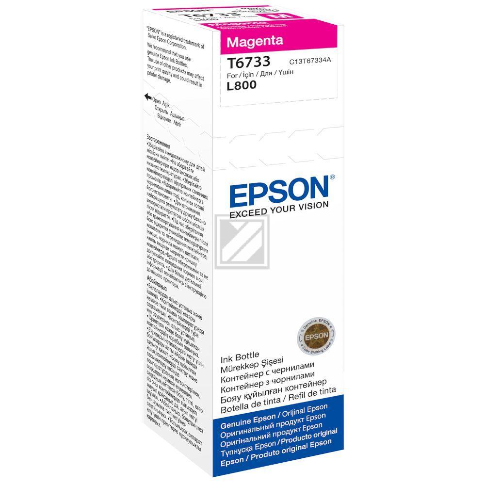 C13T67334A // T6733 / magenta / original EPSON Tintenflasche magenta / C13T67334A / 1800 S. / 70.00 ml