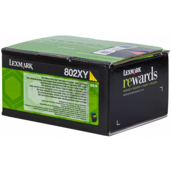 80C2XY0 // 802XY / gelb / original LEXMARK Toner gelb / 80C2XY0 / 4000 S.
