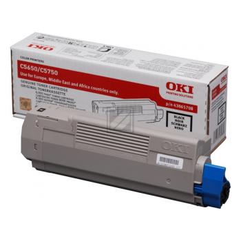 43865708 / schwarz / original OKI Toner schwarz / 43865708 / 8000 S.