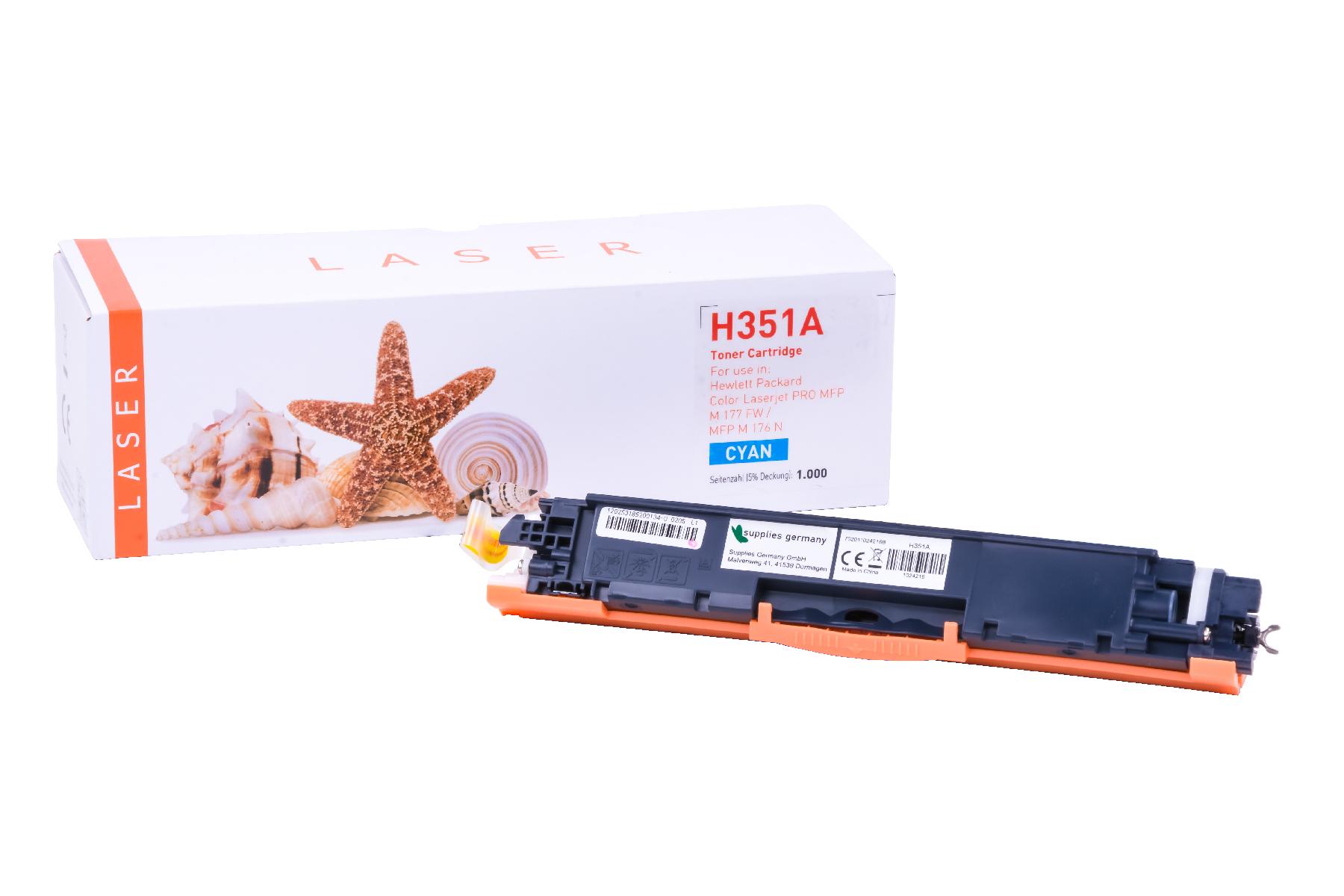 Alternativ Toner Cyan für HP / CF351A / 130A / 1.000 Seiten