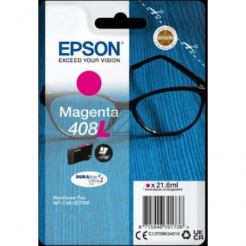 C13T09K34010 // 408L / magenta / original EPSON Tintenpatrone magenta / C13T09K34010 / 1700 S. / 21.60 ml