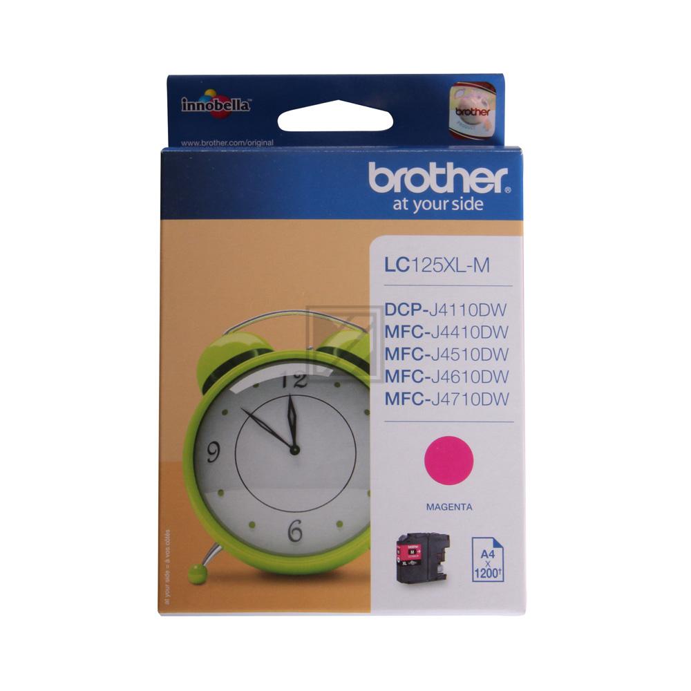 LC125XLM / magenta / original BROTHER Tintenpatrone magenta / LC125XLM / 1200 S. / 11.00 ml