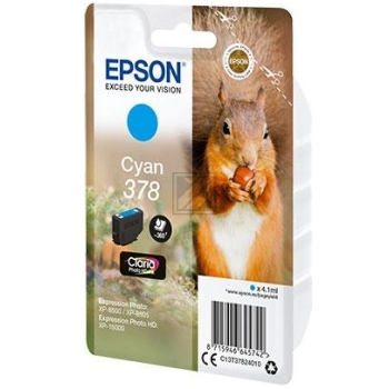 C13T37824010 // 378 / original EPSON Tintenpatrone cyan / C13T37824010 / 360 S. / 4.10 ml