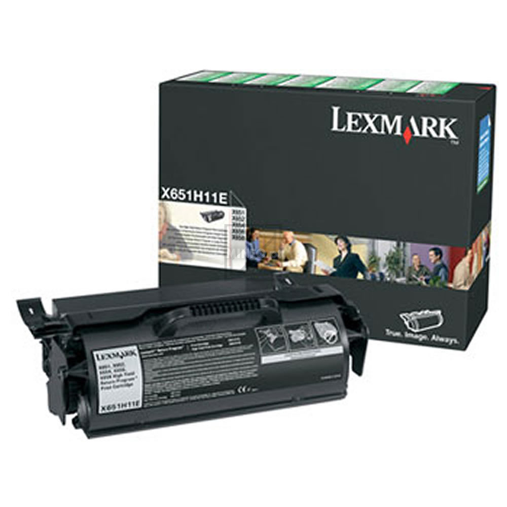 X651H11E / schwarz / original LEXMARK Toner schwarz / X651H11E / 25000 S.