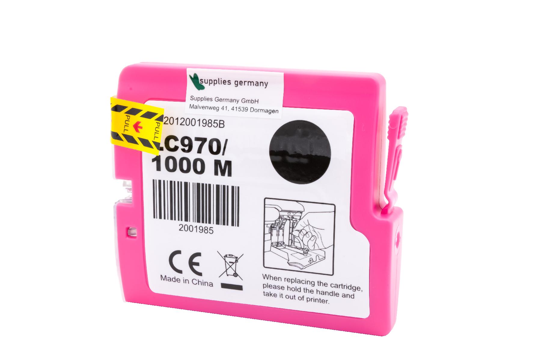 Alternativ Tinte Magenta für Brother / LC1000M / 15ml