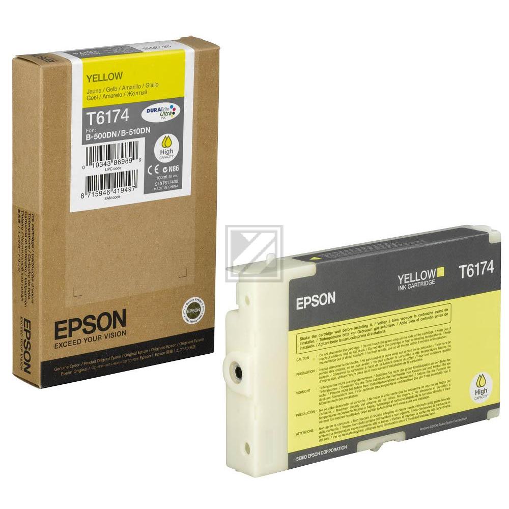 C13T617400 // T6174 / gelb / original EPSON Tintenpatrone gelb / C13T617400 / 7000 S. / 100.00 ml