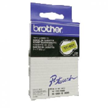 TC601 / schwarz gelb / original BROTHER PTouch Farbband / TC601