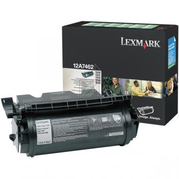 12A7462 / schwarz / original LEXMARK Toner schwarz / 12A7462 / 21000 S.