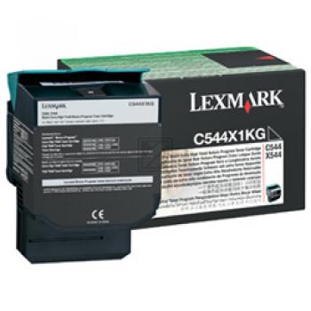 C544X1KG / schwarz / original LEXMARK Toner schwarz / C544X1KG / 6000 S.