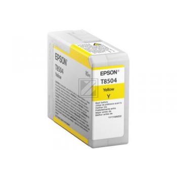 C13T850400 // T8504 / gelb / original EPSON Tintenpatrone gelb / C13T850400 / 80.00 ml