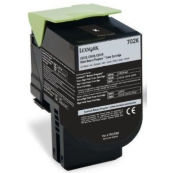 70C20K0 // 702K / schwarz / original LEXMARK Toner schwarz / 70C20K0 / 1000 S.