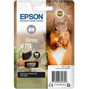 C13T04F64010 // 478XL / original EPSON Tintenpatrone grau / C13T04F64010 / 11.20 ml