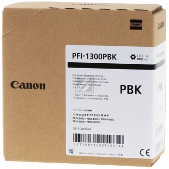 0811C001 // PFI1300PBK / schwarz / original CANON Tintenpatrone schwarz hell / 0811C001 / 330.00 ml