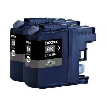 LC123BKBP2 / schwarz / original BROTHER Tintenpatrone schwarz / LC123BKBP2 / 600 S. / 11.00 ml