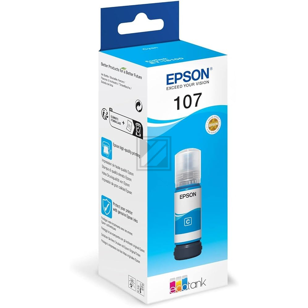 C13T09B240 // 107 / original EPSON Tintenpatrone cyan / C13T09B240 / 7200 S. / 70.00 ml