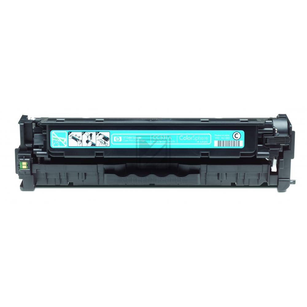 CC531A // 304A / cyan / original HP Toner cyan / CC531A / 2800 S.