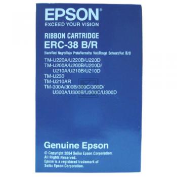 C43S015376 // ERC38BR / schwarz / original EPSON Nylonband schwarzrot / C43S015376 / 1500000 Char. C43S015376 // ERC38BR / schwarz / original EPSON Nylonband schwarzrot / C43S015376 / 1500000 Char.