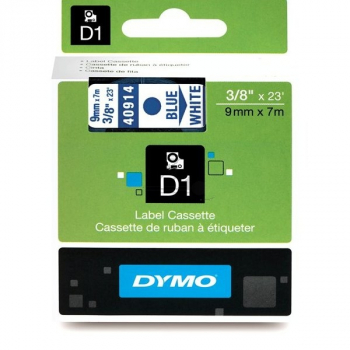 40914 Dymo Schriftband 9mm, blau/wei / 40914