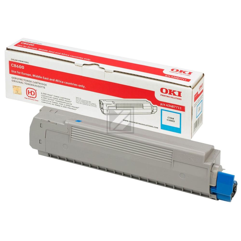 43487711 / cyan / original OKI Toner cyan / 43487711 / 6000 S.