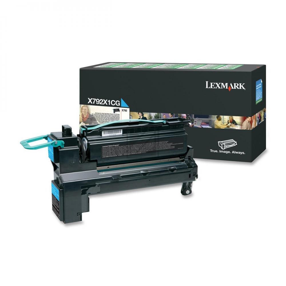 X792X1CG / cyan / original LEXMARK Toner cyan / X792X1CG / 20000 S.
