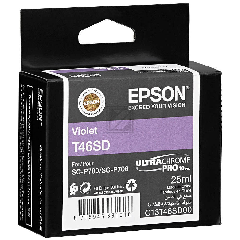 C13T46SD00 // T46SD / original EPSON Tinte Sonstige / C13T46SD00 / 25.00 ml