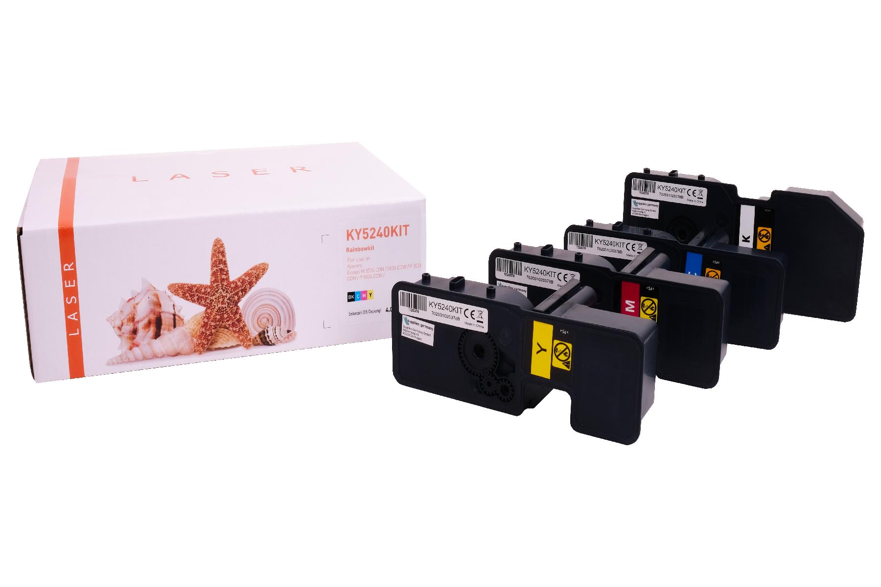 Alternativ Toner Rainbowkit für Kyoce / TK5240 / BK4.000 / CMY3.000 Seiten