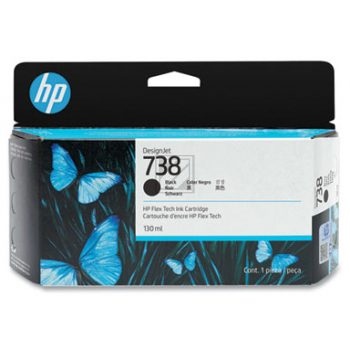 498N4A // 738 / schwarz / original HP Tintenpatrone schwarz / 498N4A / 130.00 ml