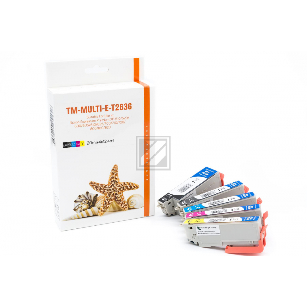 Alternativ Tinte für Epson / C13T26364010 / BK15ml /PBK,C,M,Y10ml