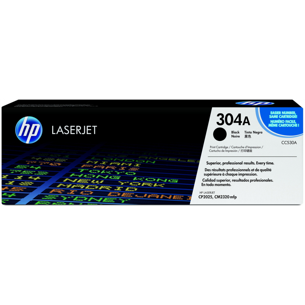 CC530A // 304A / schwarz / original HP Toner schwarz / CC530A / 3500 S.