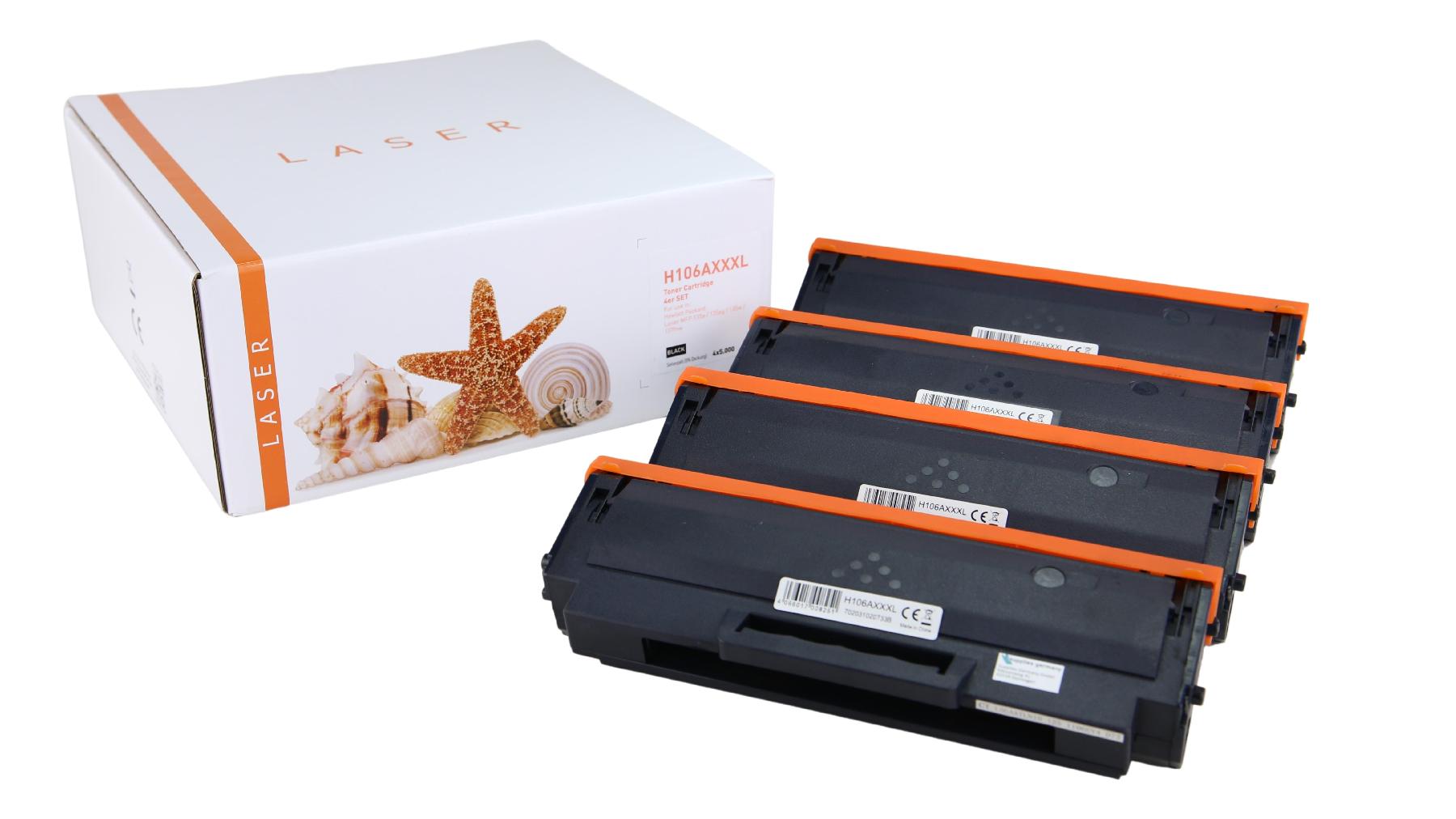 Alternativ Toner Black für HP / W1106A / 4x5.000 Seiten