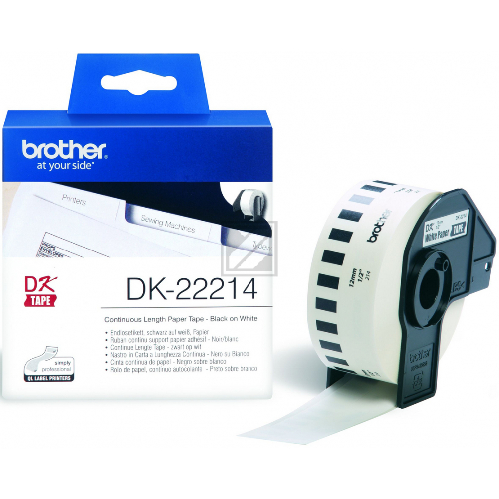 DK22214 / original BROTHER PTouch Etiketten / DK22214