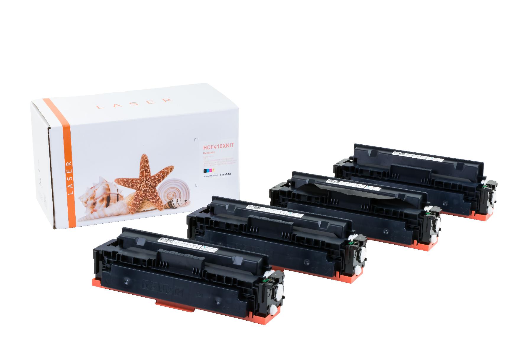 Alternativ Toner Rainbowkit für H / CF410X / BK6.500 / CMY5.000 Seiten