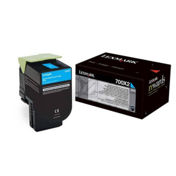 70C0X20 // 700X2 / cyan / original LEXMARK Toner cyan / 70C0X20 / 4000 S.