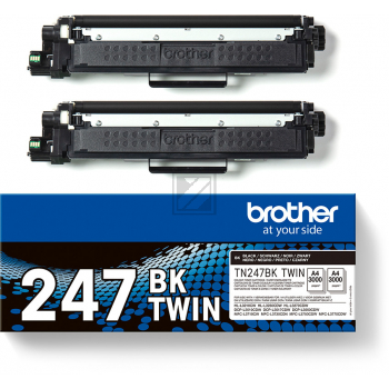 TN247BKTWIN / schwarz / original BROTHER Toner schwarz / TN247BKTWIN / 3000 S.