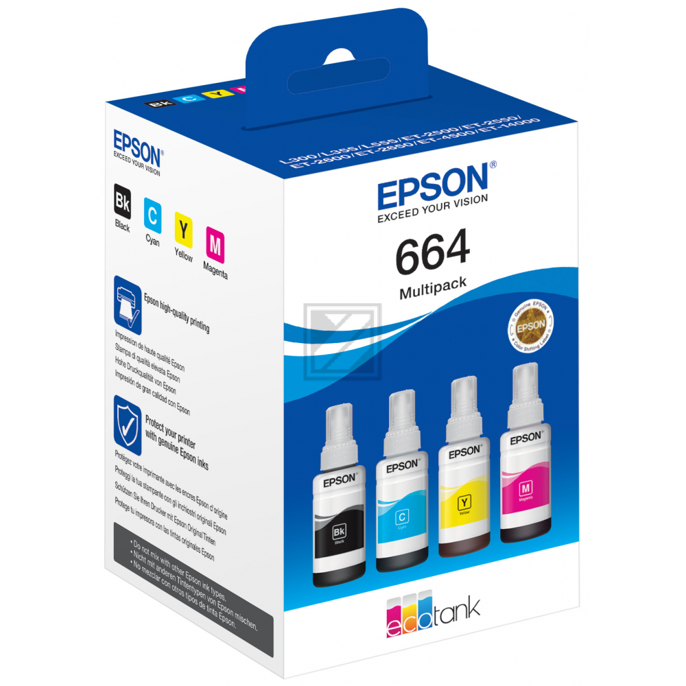 C13T664640 // 664 / original EPSON Tintenpatrone MultiPack / C13T664640 / 70.00 ml