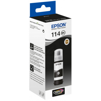 C13T07A140 // 114 / schwarz / original EPSON Tintenflasche schwarz / C13T07A140 / 6700 S. / 70.00 ml