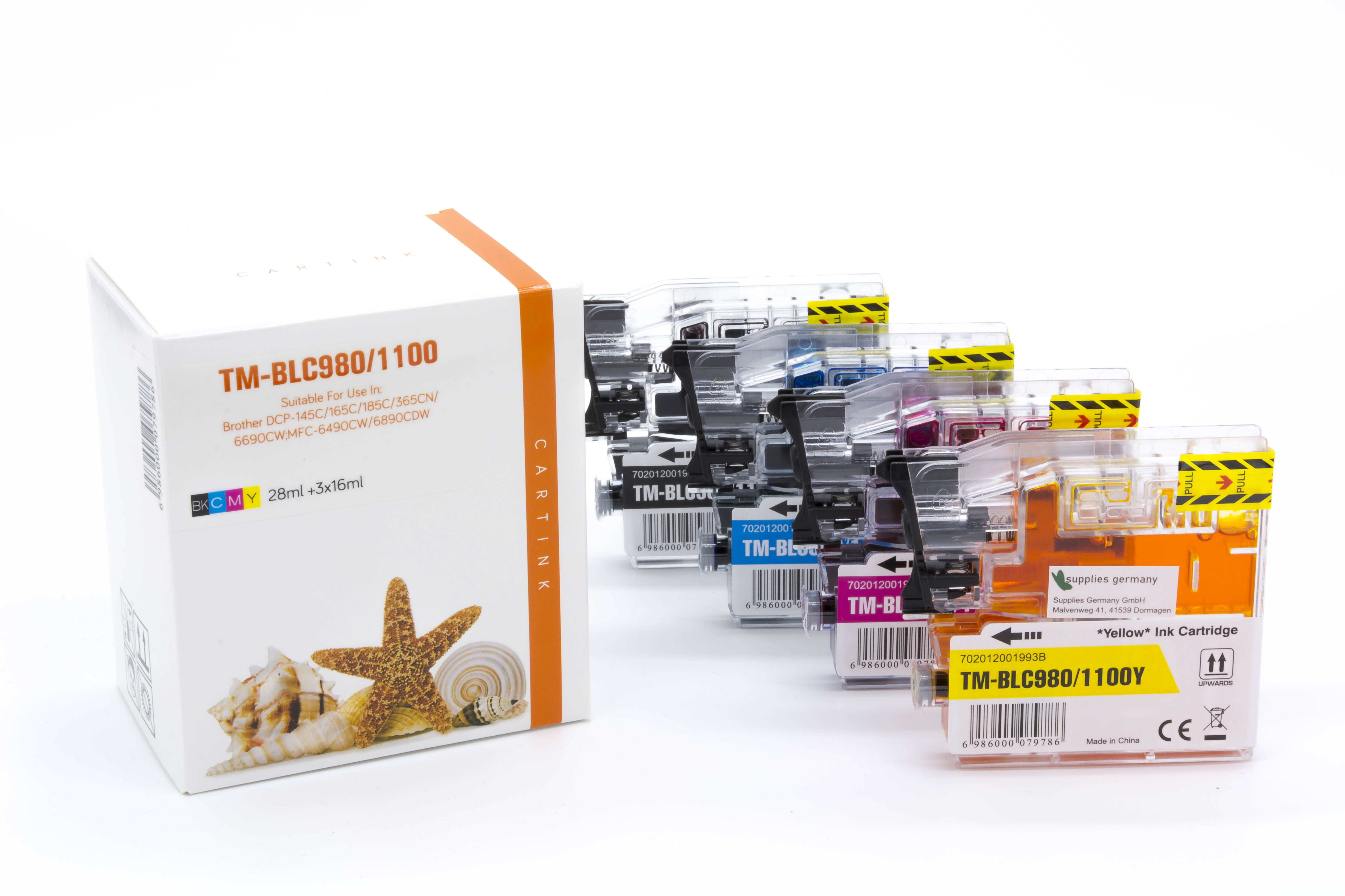 Alternativ Tinte für Brother / LC980VALBP / BK28ml / C,M,Y16ml