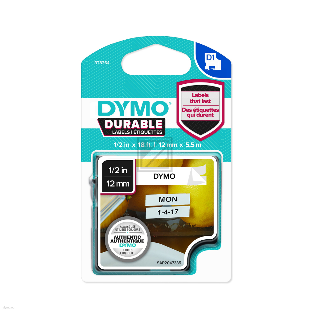 1978364 / schwarz / original DYMO DirectLabelEtiketten / 1978364