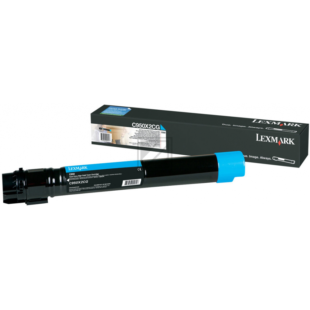 C950X2CG / cyan / original LEXMARK Toner cyan / C950X2CG / 22000 S.