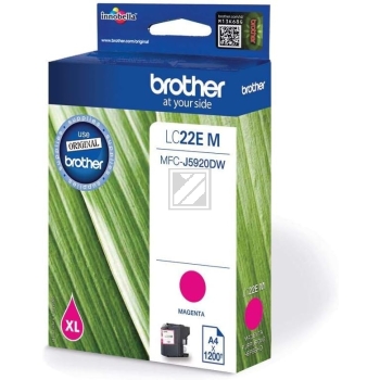 LC22EM / magenta / original BROTHER Tintenpatrone magenta / LC22EM / 1200 S. / 11.80 ml