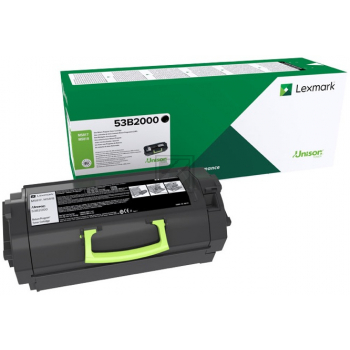 53B2000 / original LEXMARK Toner schwarz / 53B2000 / 11000 S.